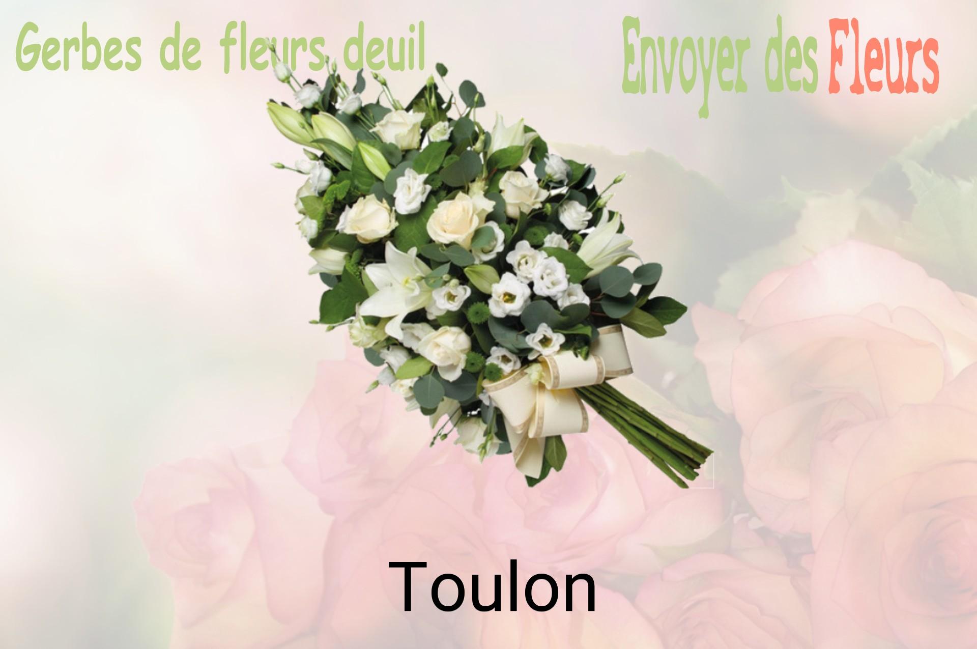 Gerbe de fleurs de deuil livrée à Toulon